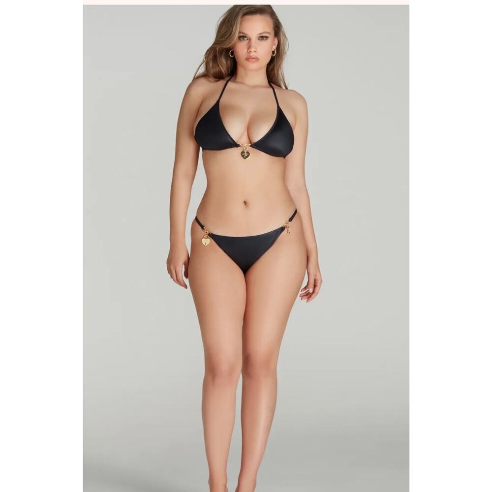 Agent Provocateur Black Bikini Set with Gold Accents